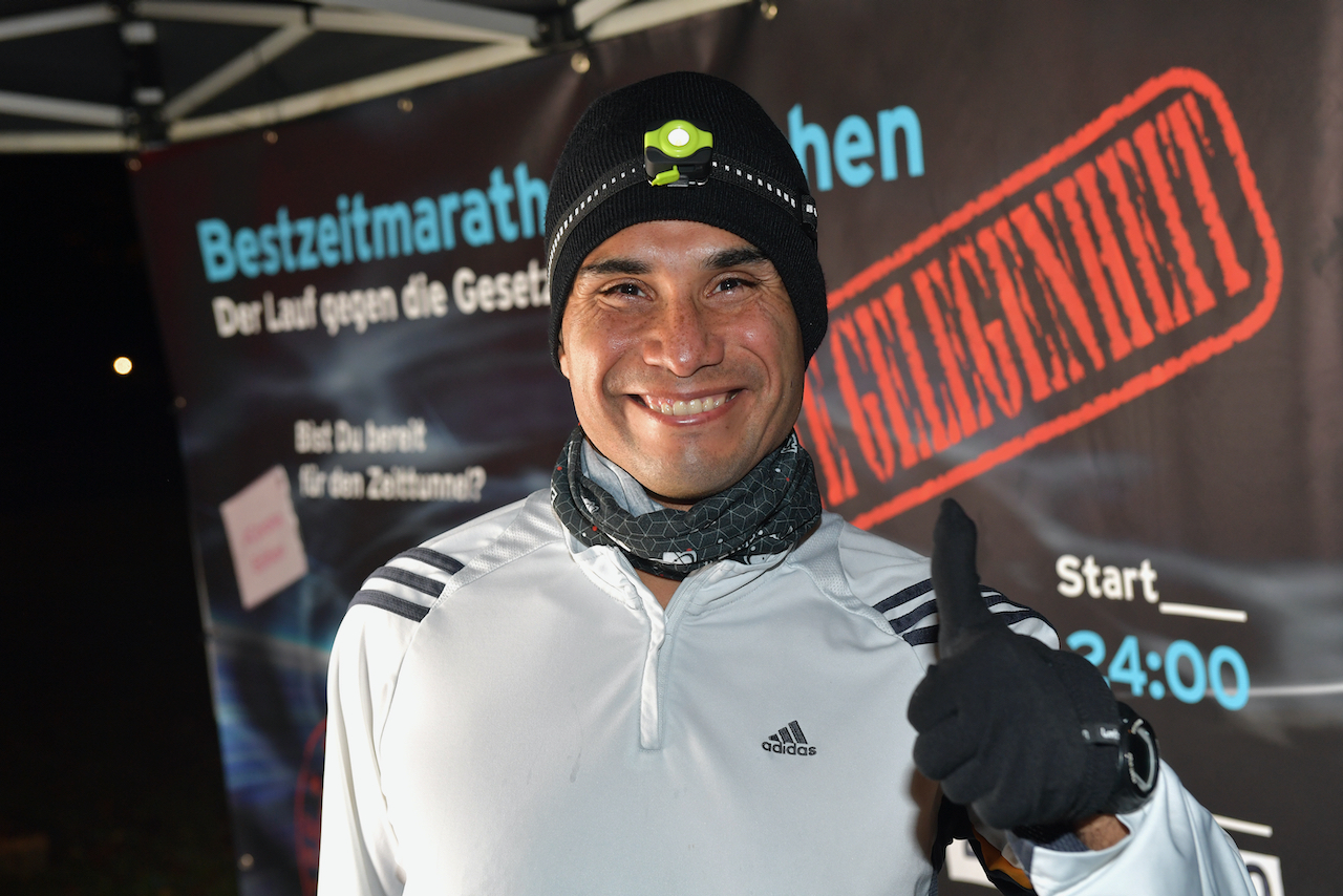 Bestzeitmarathon München - der Lauf gegen die Gesetze der Physik am 24.10.2020 in München-Riem.
Fotocredit
Hannes Magerstaedt