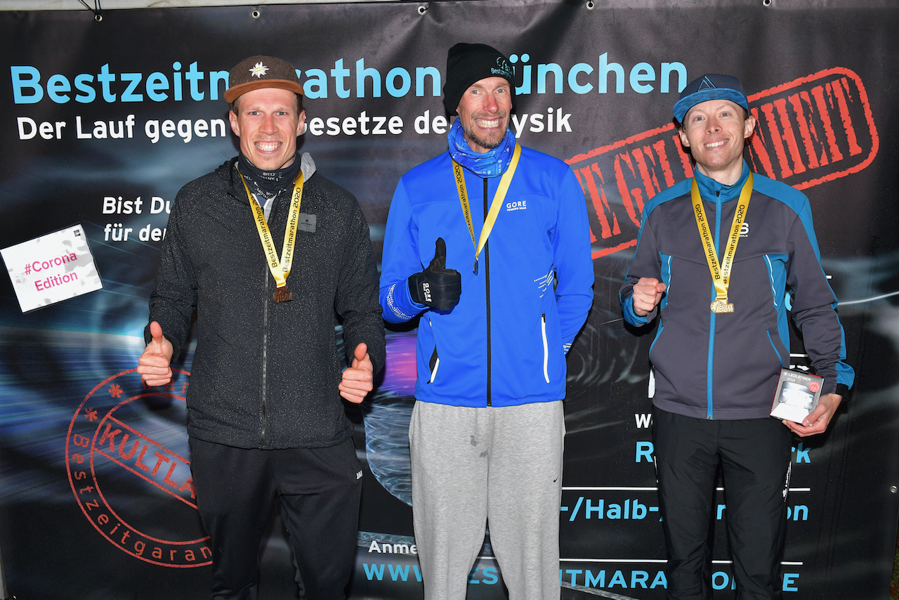 Bestzeitmarathon München - der Lauf gegen die Gesetze der Physik am 24.10.2020 in München-Riem.
Fotocredit
Hannes Magerstaedt