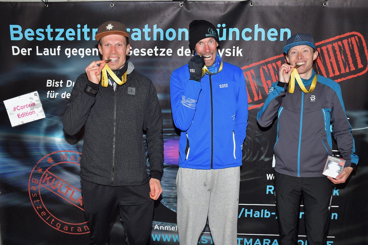 Bestzeitmarathon München - der Lauf gegen die Gesetze der Physik am 24.10.2020 in München-Riem.
Fotocredit
Hannes Magerstaedt