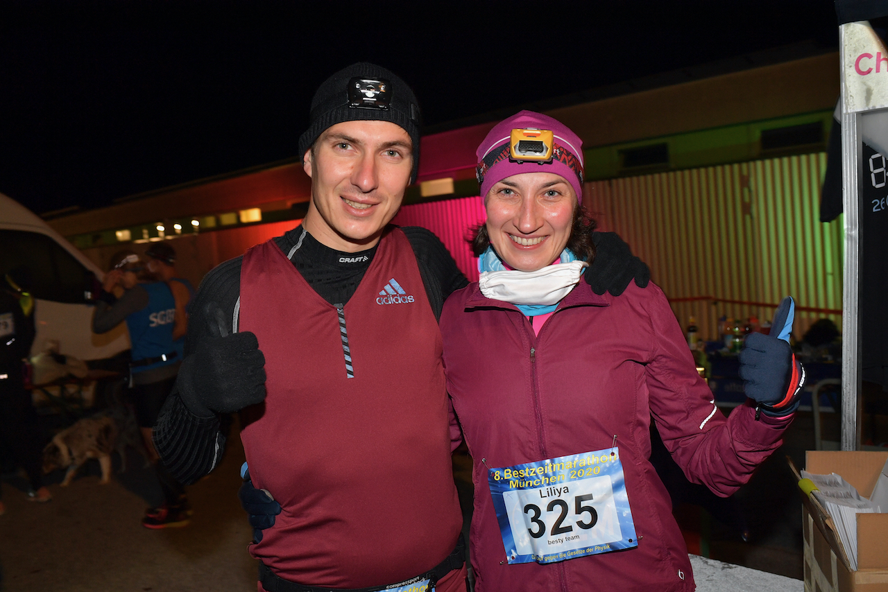 Bestzeitmarathon München - der Lauf gegen die Gesetze der Physik am 24.10.2020 in München-Riem.FotocreditHannes Magerstaedt